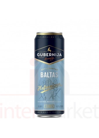 Alus kvietinis BALTAS 4,8% 0,568L Gubernija